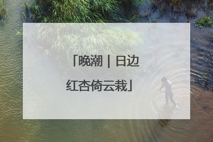 晚潮｜日边红杏倚云栽