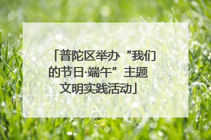 普陀区举办“我们的节日·端午”主题文明实践活动
