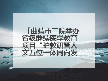 曲靖市二院举办省级继续医学教育项目“护教研管人文五位一体同向发力，助力提升护理效能学习班”