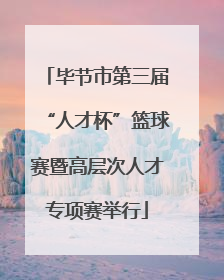毕节市第三届“人才杯”篮球赛暨高层次人才专项赛举行
