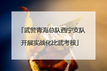 武警青海总队西宁支队开展实战化比武考核
