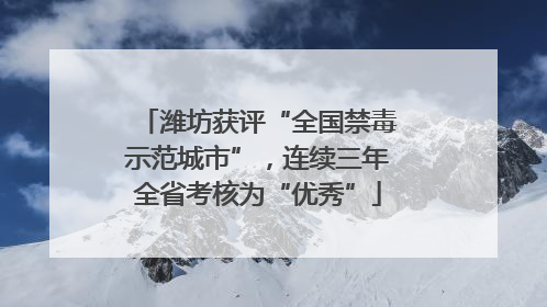 潍坊获评“全国禁毒示范城市”，连续三年全省考核为“优秀”