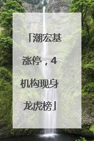 潮宏基涨停，4机构现身龙虎榜