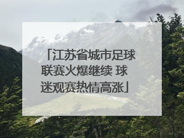 江苏省城市足球联赛火爆继续 球迷观赛热情高涨