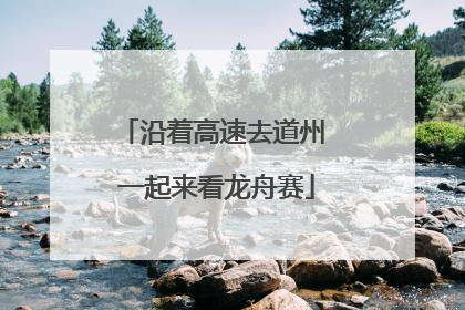 沿着高速去道州 一起来看龙舟赛