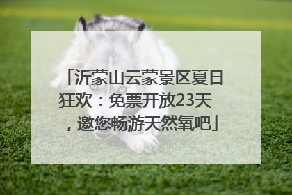沂蒙山云蒙景区夏日狂欢：免票开放23天，邀您畅游天然氧吧