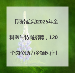 河南启动2025年全科医生特岗招聘，120个岗位助力乡镇医疗