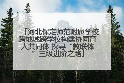 河北保定师范附属学校跨地域跨学校构建协同育人共同体 探寻“教联体”三级进阶之路