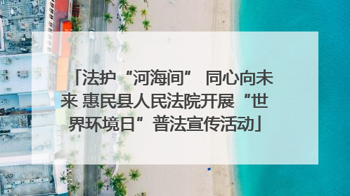 法护“河海间” 同心向未来 惠民县人民法院开展“世界环境日”普法宣传活动