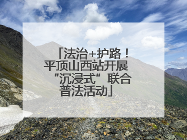 法治+护路！平顶山西站开展“沉浸式”联合普法活动