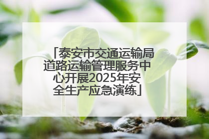 泰安市交通运输局道路运输管理服务中心开展2025年安全生产应急演练