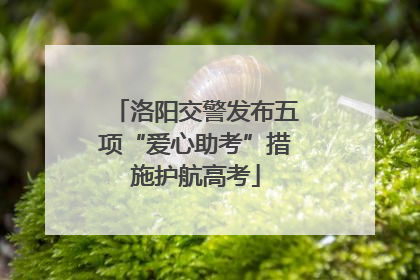 洛阳交警发布五项“爱心助考”措施护航高考