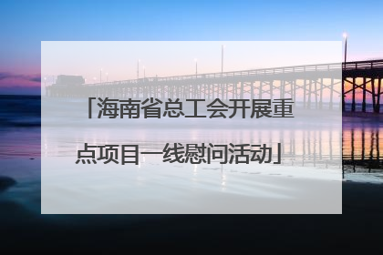 海南省总工会开展重点项目一线慰问活动
