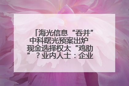 海光信息“吞并”中科曙光预案出炉 现金选择权太“鸡肋”？业内人士：企业不想大量现金流出