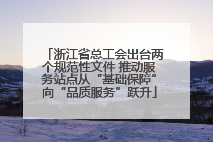 浙江省总工会出台两个规范性文件 推动服务站点从“基础保障”向“品质服务”跃升