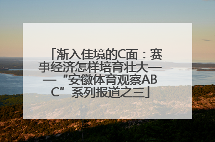 渐入佳境的C面：赛事经济怎样培育壮大——“安徽体育观察ABC”系列报道之三