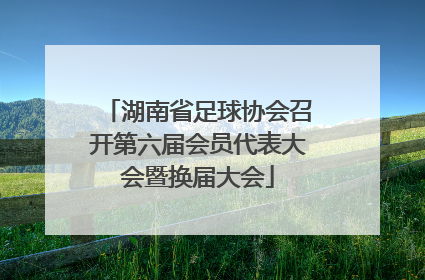 湖南省足球协会召开第六届会员代表大会暨换届大会