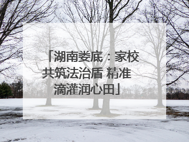 湖南娄底：家校共筑法治盾 精准滴灌润心田