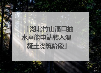 湖北竹山潘口抽水蓄能电站转入混凝土浇筑阶段