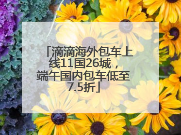 滴滴海外包车上线11国26城，端午国内包车低至7.5折
