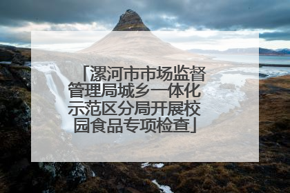 漯河市市场监督管理局城乡一体化示范区分局开展校园食品专项检查