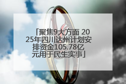 聚焦9大方面 2025年四川达州计划安排资金105.78亿元用于民生实事