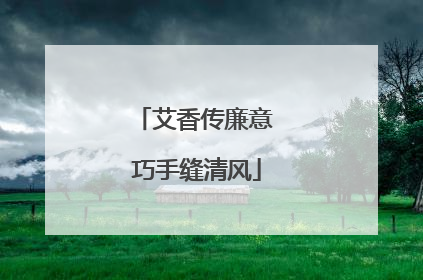 艾香传廉意 巧手缝清风