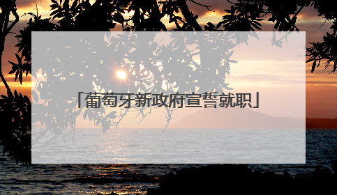 葡萄牙新政府宣誓就职