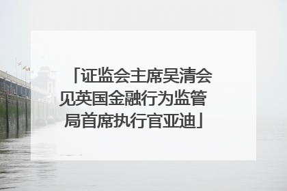 证监会主席吴清会见英国金融行为监管局首席执行官亚迪