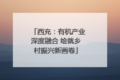 西充：有机产业深度融合 绘就乡村振兴新画卷