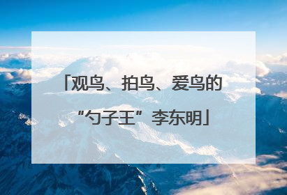 观鸟、拍鸟、爱鸟的“勺子王”李东明