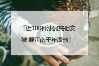 近300件漆器亮相安徽 展江南千年漆韵