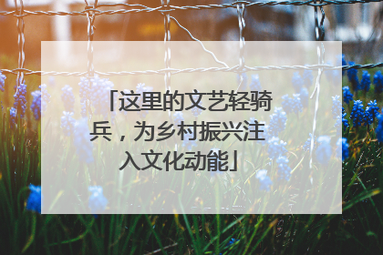 这里的文艺轻骑兵，为乡村振兴注入文化动能