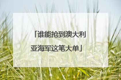 谁能抢到澳大利亚海军这笔大单