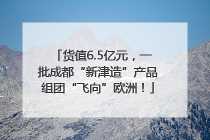 货值6.5亿元，一批成都“新津造”产品组团“飞向”欧洲！