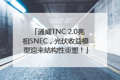 通威TNC 2.0亮相SNEC，光伏收益模型迎来结构性重塑！