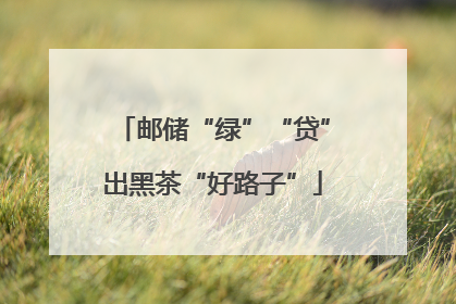 邮储“绿”“贷”出黑茶“好路子”