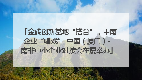 金砖创新基地“搭台”，中南企业“唱戏” 中国（厦门）-南非中小企业对接会在厦举办