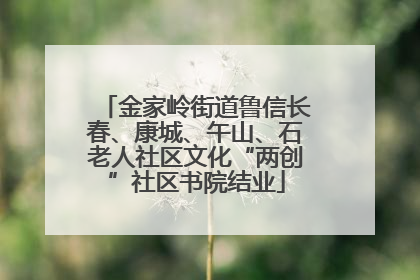 金家岭街道鲁信长春、康城、午山、石老人社区文化“两创”社区书院结业