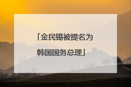 金民锡被提名为韩国国务总理