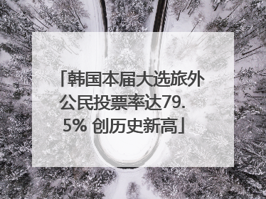 韩国本届大选旅外公民投票率达79.5% 创历史新高