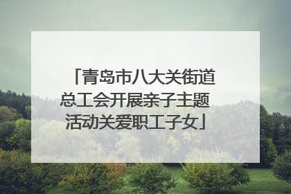 青岛市八大关街道总工会开展亲子主题活动关爱职工子女