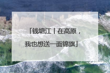 钱塘江丨在高原，我也想送一面锦旗