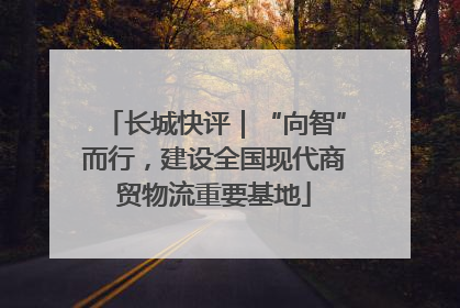 长城快评｜“向智”而行，建设全国现代商贸物流重要基地