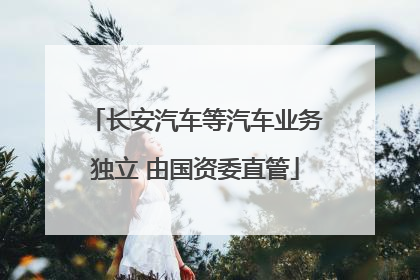 长安汽车等汽车业务独立 由国资委直管