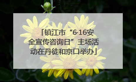 镇江市“6·16安全宣传咨询日”主场活动在丹徒和京口举办