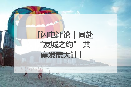 闪电评论｜同赴“友城之约” 共襄发展大计