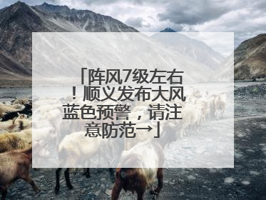 阵风7级左右！顺义发布大风蓝色预警，请注意防范→