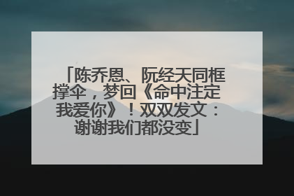 陈乔恩、阮经天同框撑伞，梦回《命中注定我爱你》！双双发文：谢谢我们都没变