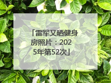 雷军又晒健身房照片：2025年第52次